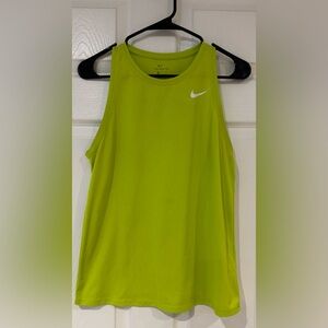 Neon Green Nike The Nike Tee Dri-Fit Running Tank Sleeveless Shirt Activewear S